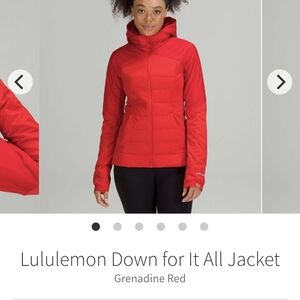 lululemon athletica Women's Red Down  For It All Jacket